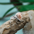 Starborn Pink Natrolite Freeform Trillion Ring in Sterling Silver