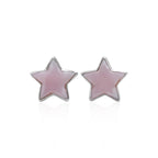 Starborn Gemstones Star Post Earrings in Sterling Silver