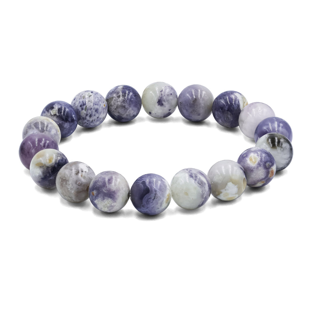 Starborn Purple Opal Beaded Elastic Bracelet
