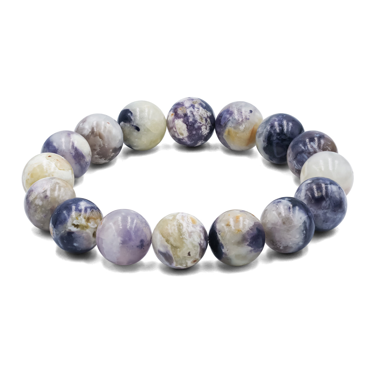 Starborn Purple Opal Beaded Elastic Bracelet