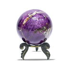 Starborn Purpurite Polished Sphere with Brass Decorative Display Stand