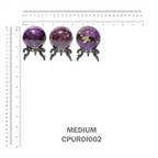 Starborn Purpurite Polished Sphere with Brass Decorative Display Stand