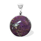 Starborn Purpurite Round Pendant in Sterling Silver