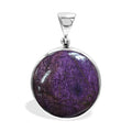 Starborn Purpurite Round Pendant in Sterling Silver