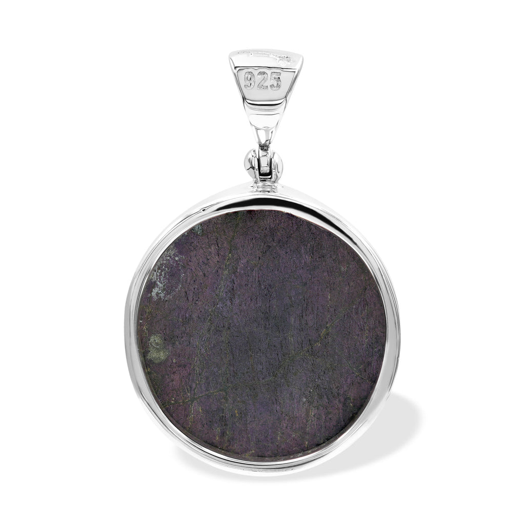 Starborn Purpurite Round Pendant in Sterling Silver