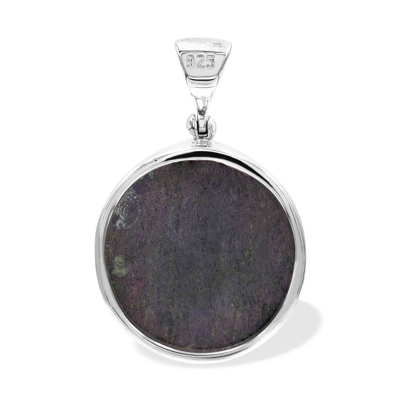 Starborn Purpurite Round Pendant in Sterling Silver