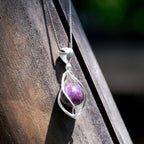 Starborn Purpurite Sphere 12mm Spiral Cage Pendant in Sterling Silver