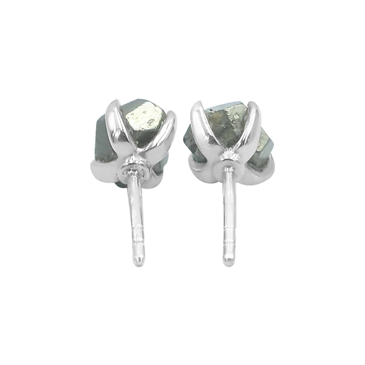 Starborn Pyrite Crystal Post Earrings in Sterling Silver