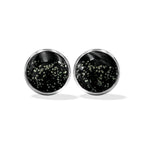 Starborn Pyrite Schist Round Post Earrings in Sterling Silver