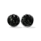 Starborn Pyrite Schist Round Post Earrings in Sterling Silver
