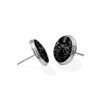Starborn Pyrite Schist Round Post Earrings in Sterling Silver