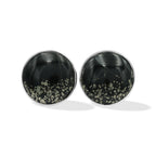 Starborn Pyrite Schist Round Post Earrings in Sterling Silver