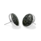 Starborn Pyrite Schist Round Post Earrings in Sterling Silver