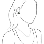 Starborn Pyrite Schist Round Post Earrings in Sterling Silver