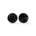 Starborn Pyrite Schist Round Post Earrings in Sterling Silver