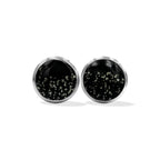 Starborn Pyrite Schist Round Post Earrings in Sterling Silver