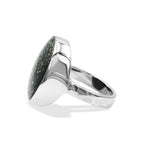 Starborn Pyrite Schist Oval Ring in Sterling Silver