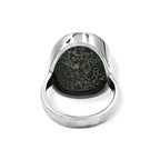 Starborn Pyrite Schist Oval Ring in Sterling Silver
