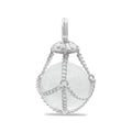 Starborn Carved Quartz Chain Basket Pendant in Sterling Silver