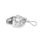 Starborn Quartz Crystal with Carbonor Petroleum Inclusion Pendant in Sterling Silver