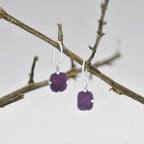 Starborn Ruby Slice Drop Earrings in Sterling Silver