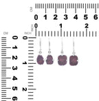 Starborn Ruby Slice Drop Earrings in Sterling Silver