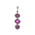 Starborn Ruby with Star Ruby Pendant in Fine Sterling Silver