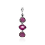 Starborn Ruby with Star Ruby Pendant in Fine Sterling Silver