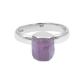 Starborn Ruby Crystal Bar Ring in Sterling Silver