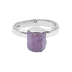 Starborn Ruby Crystal Bar Ring in Sterling Silver