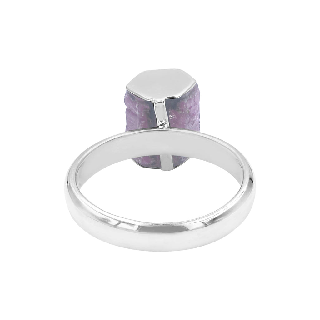 Starborn Ruby Crystal Bar Ring in Sterling Silver