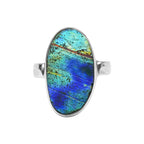 Starborn Roman Glass Freeform Ring in Sterling Silver