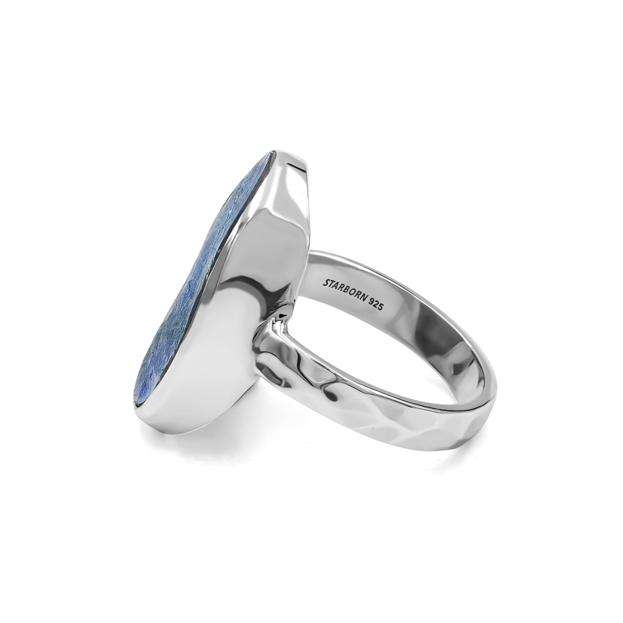 Starborn Roman Glass Freeform Ring in Sterling Silver