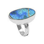 Starborn Roman Glass Freeform Ring in Sterling Silver