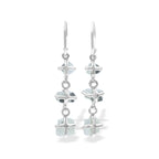 Starborn Rainbow Moonstone Rough Drop Earring in Sterling Silver
