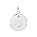 Starborn Rainbow Moonstone Moon Phases Pendant in Sterling Silver