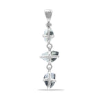 Starborn Rough Rainbow Moonstone Drop Pendant in Sterling Silver