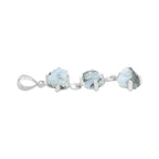 Starborn Rough Rainbow Moonstone Drop Pendant in Sterling Silver