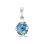 Starborn Rough Rainbow Moonstone Pendant in Sterling Silver