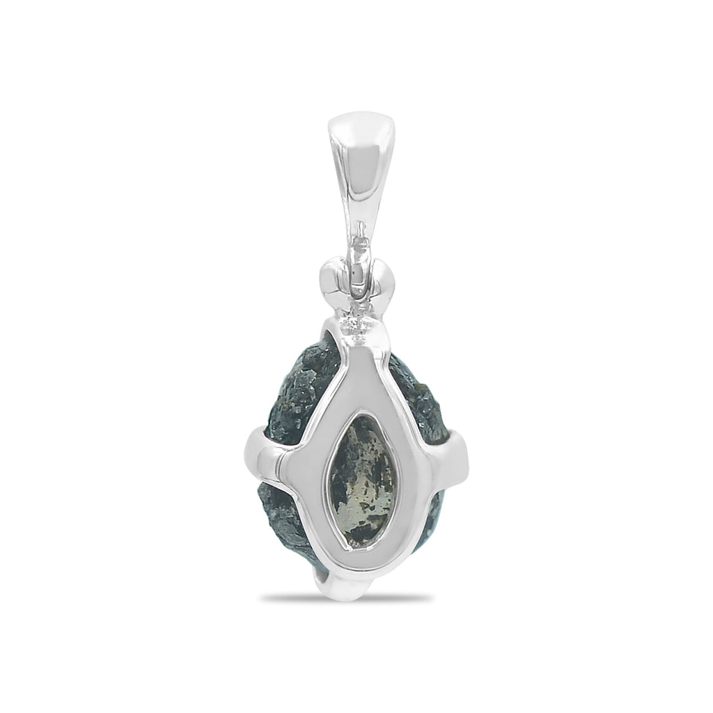 Starborn Rough Rainbow Moonstone Pendant in Sterling Silver