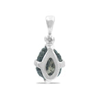 Starborn Rough Rainbow Moonstone Pendant in Sterling Silver
