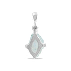 Starborn Rough Rainbow Moonstone Pendant in Sterling Silver