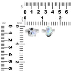 Starborn Rainbow Moonstone Slice Ring in Sterling Silver