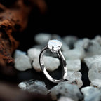 Starborn Faceted Rainbow Moonstone Ring in Sterling Silver
