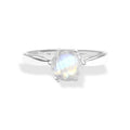 Starborn Faceted Rainbow Moonstone Ring in Sterling Silver