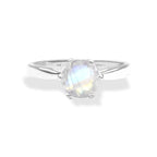 Starborn Faceted Rainbow Moonstone Ring in Sterling Silver