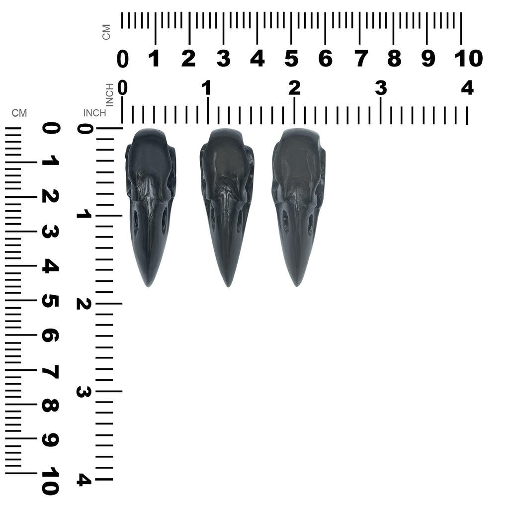 Starborn Rainbow Obsidian Raven Skull Pendant Necklace