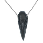 Starborn Rainbow Obsidian Raven Skull Pendant Necklace