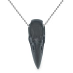 Starborn Rainbow Obsidian Raven Skull Pendant Necklace