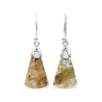 Starborn Rutilated Quartz Dangle Earrings in Sterling Silver